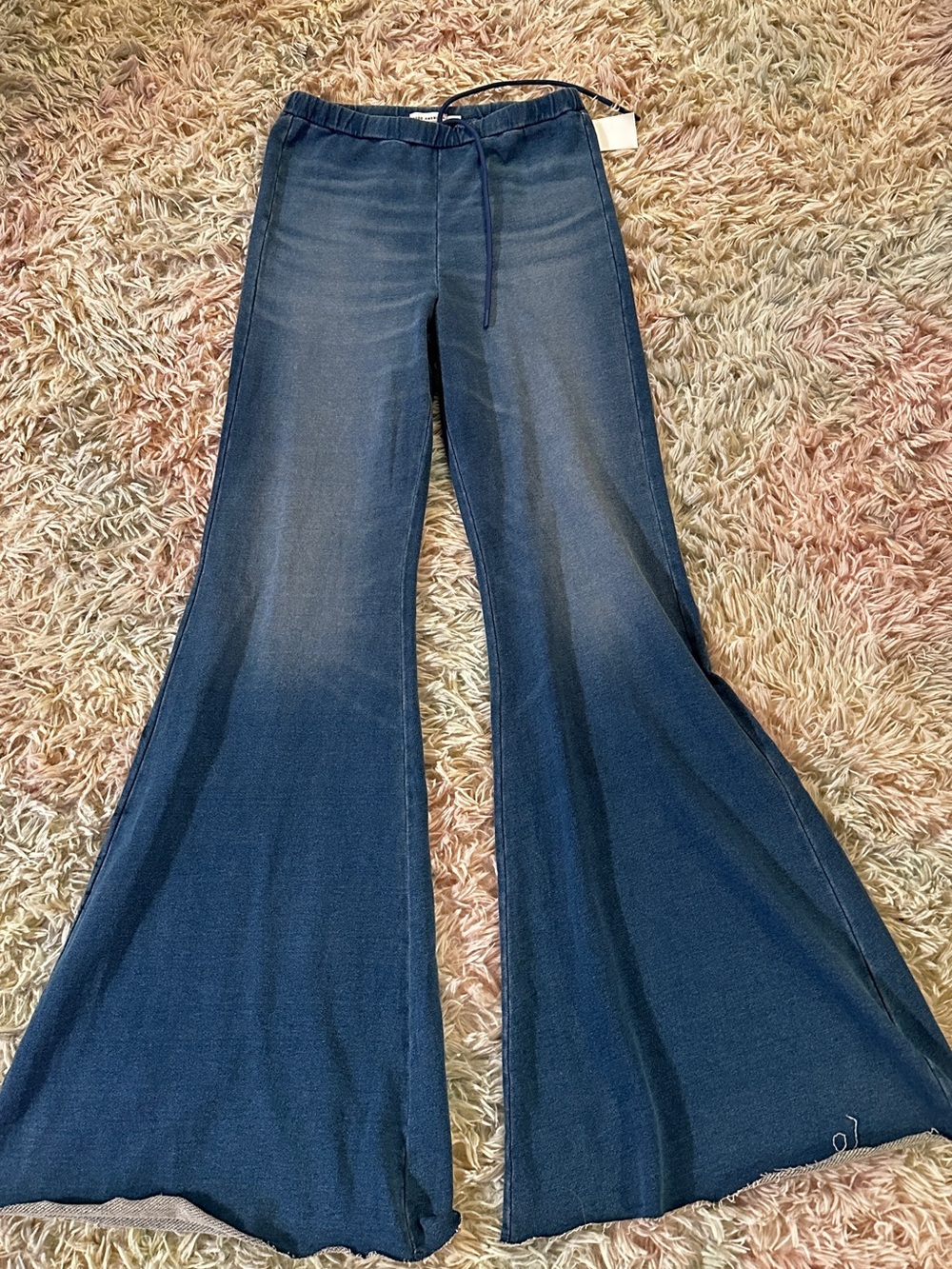 New Good American Jeanius Flare Cotton French Terry Pants Size Small - Picture 3 of 10